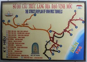 vinh moc tunnel - phong nha cave tours - map